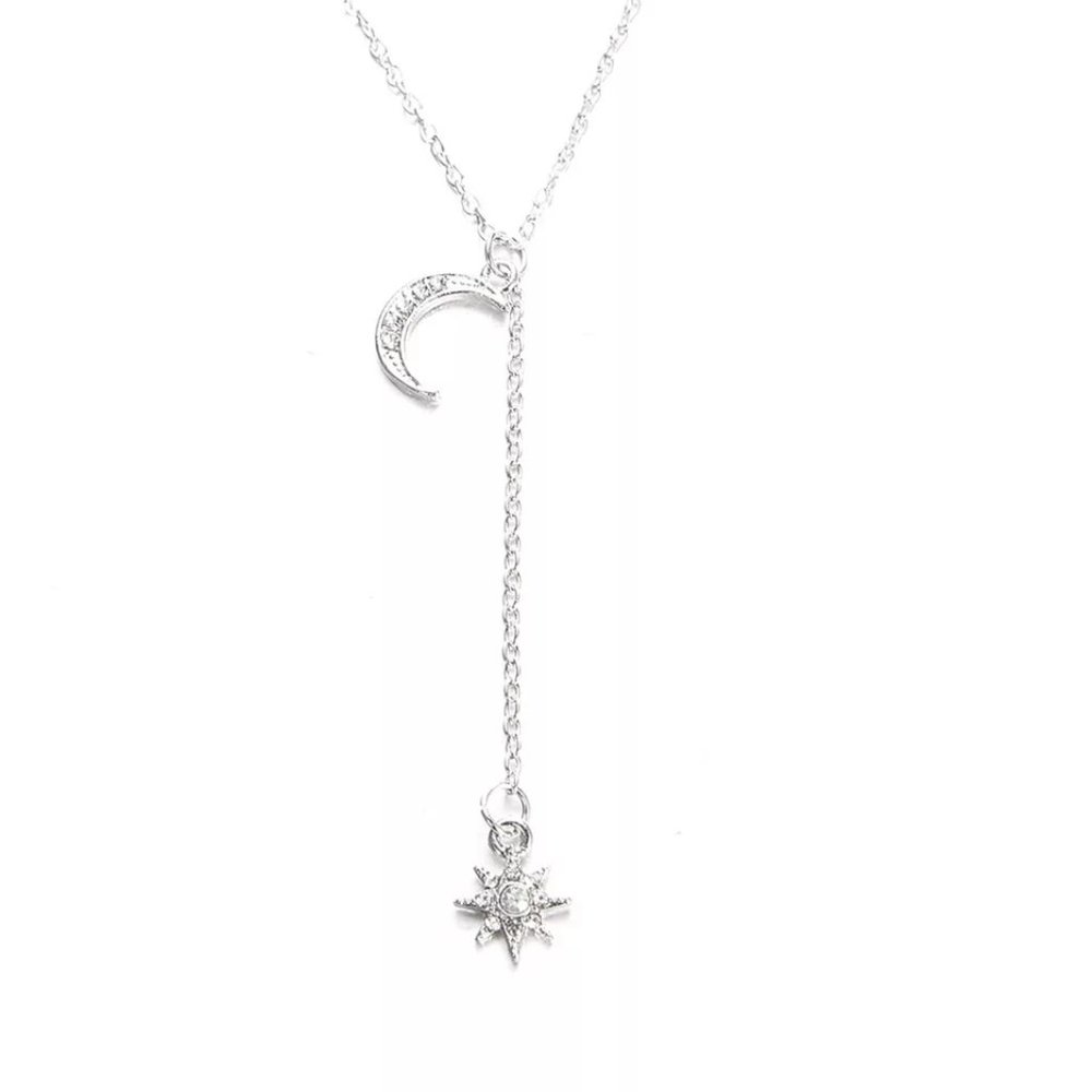 💎✨ Moon and Star Necklace - Picture 3 of 5